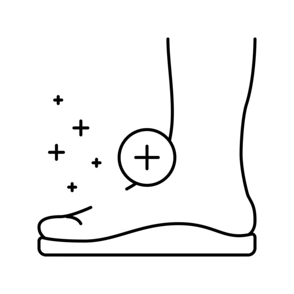 Ortopediska sulor verktyg för platta fötter terapi linje ikon vektor illustration — Stock vektor
