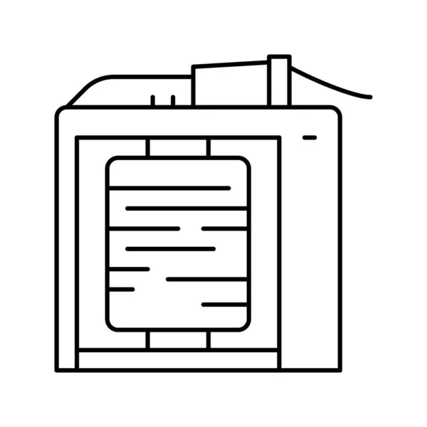Hilo de seda bobinado proceso línea icono vector ilustración — Archivo Imágenes Vectoriales