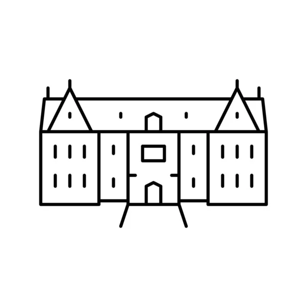 Будинок особняк лінія іконка Векторні ілюстрації — стоковий вектор