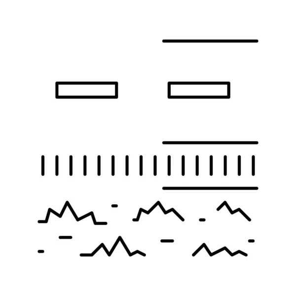 Illustration vectorielle de l'icône du système de drainage routier — Image vectorielle