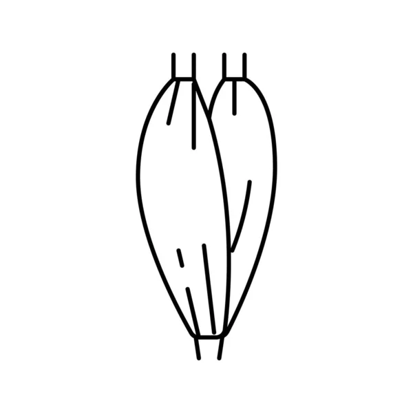 Kas insan anatomisi çizgisi ikon vektör çizimi — Stok Vektör