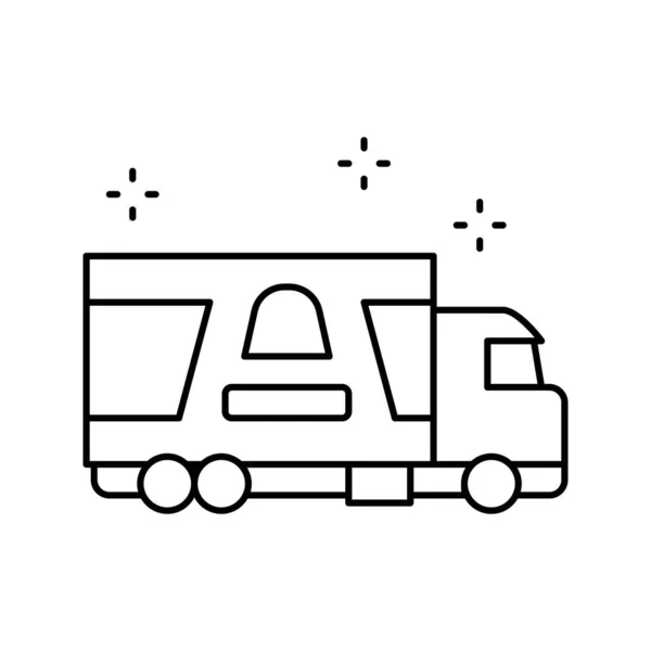 Truck transportation candy line icon vector illustration — Stock Vector