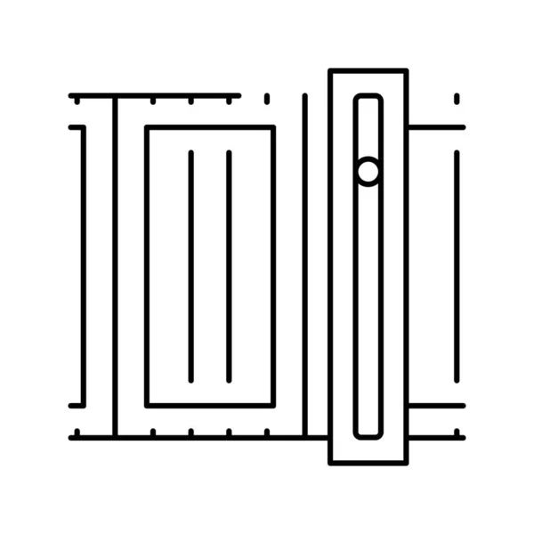 Illustration vectorielle d'icône de ligne d'équipement d'usine de fabrication de verre — Image vectorielle