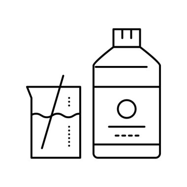 Reçine sanatı çizgisi ikonu çizimi için karıştırma sıvısı