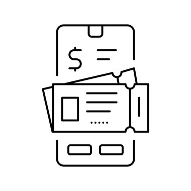 Satış broşürleri mağaza satışı simgesi çizimi