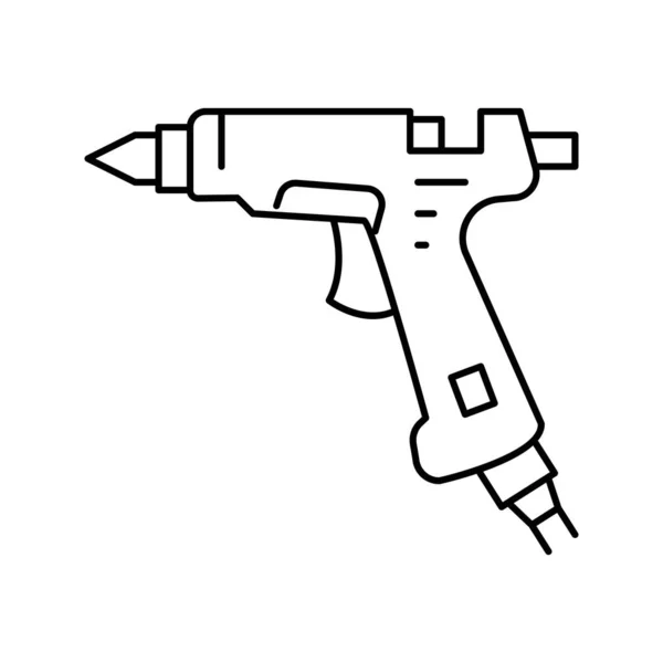 Glue pistol jewellery line icon vector illustration — Stock Vector