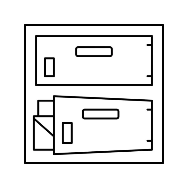 Postomat for letter line icon vector illustration — 图库矢量图片