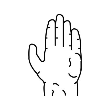 Skleroderma cilt hastalığı çizgisi ikon vektör çizimi