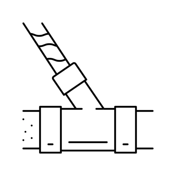 Pipeline Wasserfilter Linie Symbol Vektor Abbildung — Stockvektor