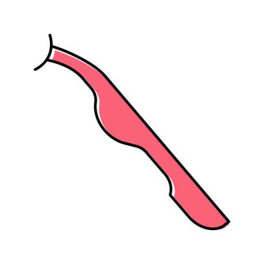 Sahte kirpik renk ikonu çizimi için cımbız