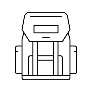 Avlanma çizgisi ikon çizimi için sırt çantası taşıma