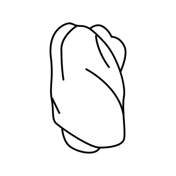Uyluk kemiği olmayan tavuk çizgisi ikon vektör çizimi — Stok Vektör