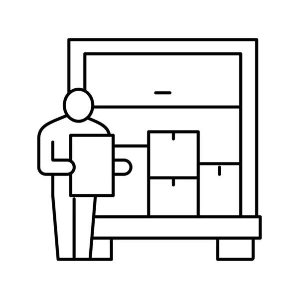 Bereitstellung von Service Procurement Line Icon Vektor Illustration — Stockvektor