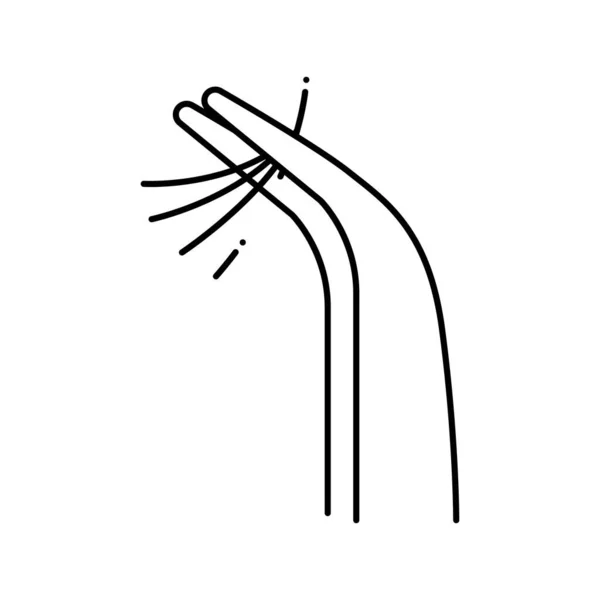 Valse wimpers houden pincet lijn pictogram vector illustratie — Stockvector