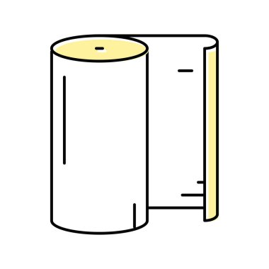 kağıt rulo renk vektör illüstrasyonu