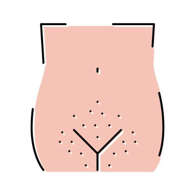 kıllı bikini tıraş rengi vektör illüstrasyonu