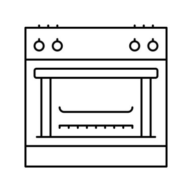 gaz aralığı çizgi ikonu vektör illüstrasyonu