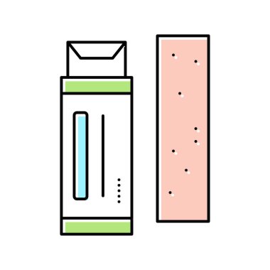 Çiklet paketi renk vektör illüstrasyonu