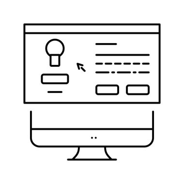 reklam açılır pencere çizgisi simgesi çizimi