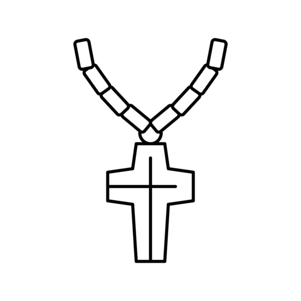 Łańcuchy biżuteria linii ikona wektor ilustracja — Wektor stockowy
