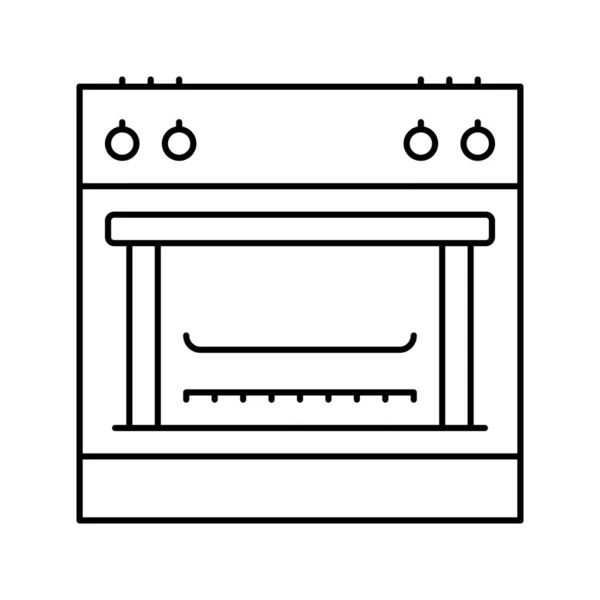 Gas range line icon vector illustration — 스톡 벡터