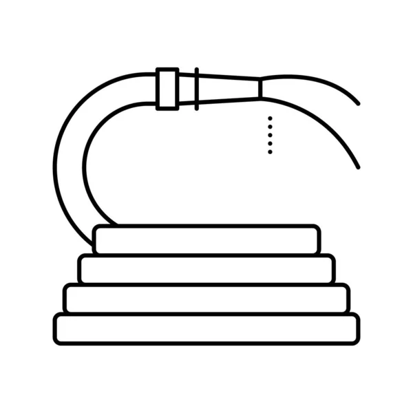 Derramamento de mangueira linha de água ícone vetor ilustração —  Vetores de Stock