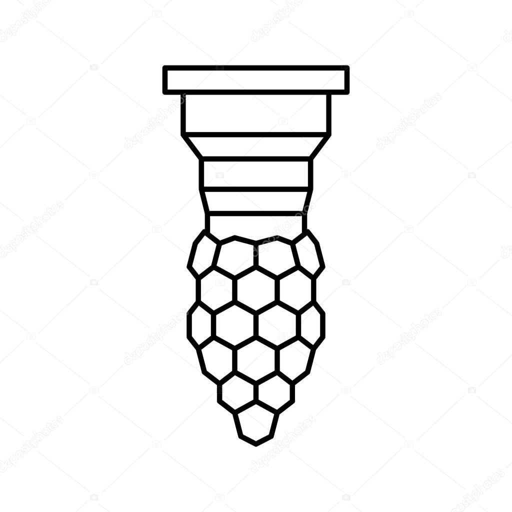 bee queen production beekeeping line icon vector illustration