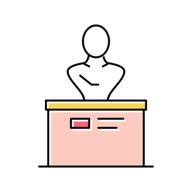 heykel renk ikonu vektör renk illüstrasyonu