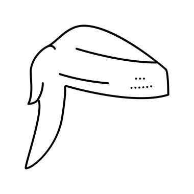 kanat 2 eklem tavuk çizgisi vektör çizimi