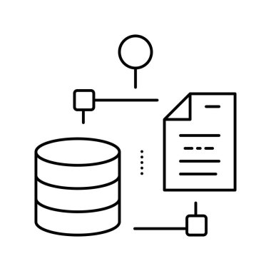dosya dijital işleme hattı simgesi çizimi
