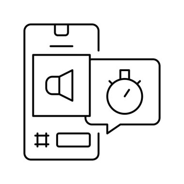 Dijital pazarlama geçici çizgi vektör çizimi