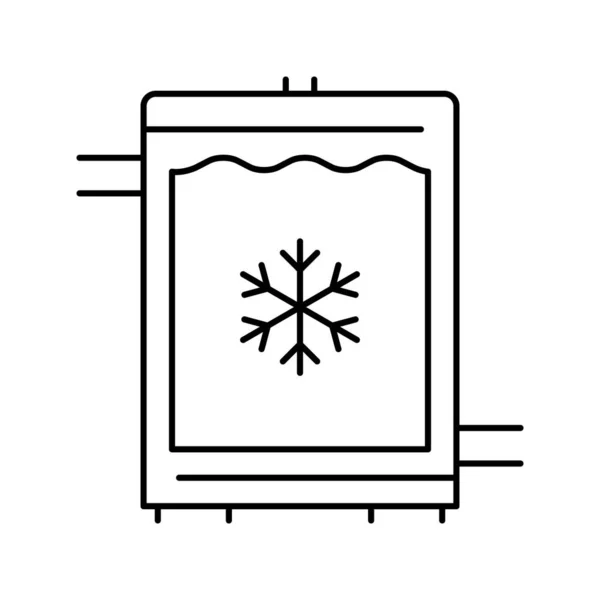 Línea de producción de queso refrigerador icono vector ilustración — Vector de stock