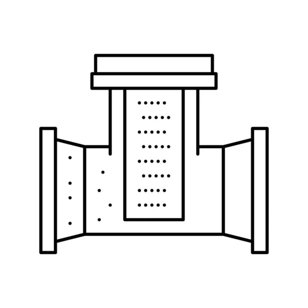Industrie Wasserfilter Linie Symbol Vektor Abbildung — Stockvektor