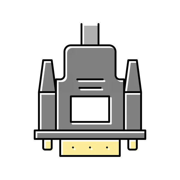 Vga电缆颜色图标矢量插图 — 图库矢量图片