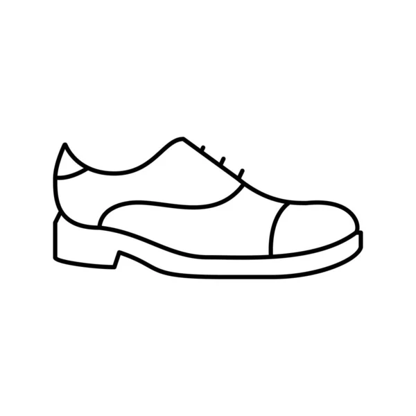 Illustration vectorielle de ligne d'entretien de chaussures en cuir — Image vectorielle