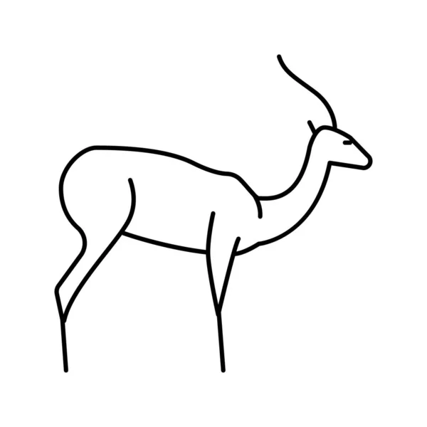 Antilopa Wild Animal Line vektorová ilustrace — Stockový vektor