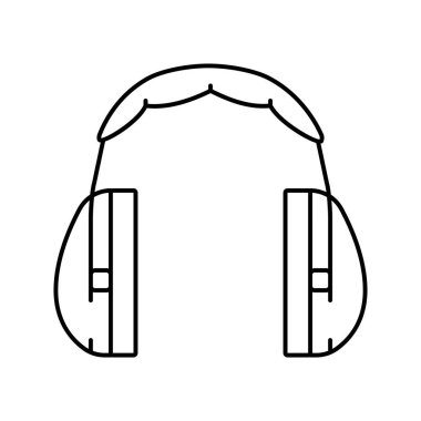 Kulaklık çizgisi simgesi çizimi