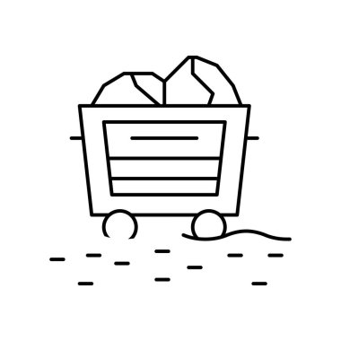 kalça alüminyum üretim hattı ikon vektör illüstrasyonu