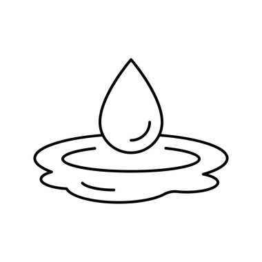 Su hattı ikonu vektör illüstrasyonunu bırak