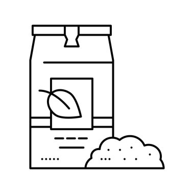 yeşil çay hattı ikon vektör illüstrasyonu