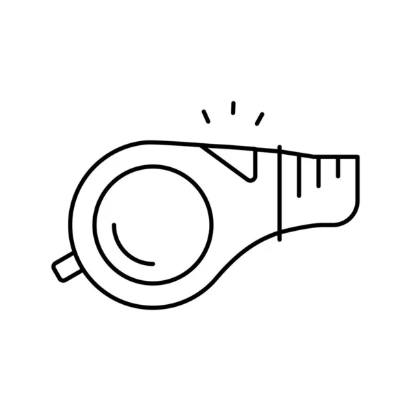 Sifflet accessoire ligne icône vectoriel illustration — Image vectorielle
