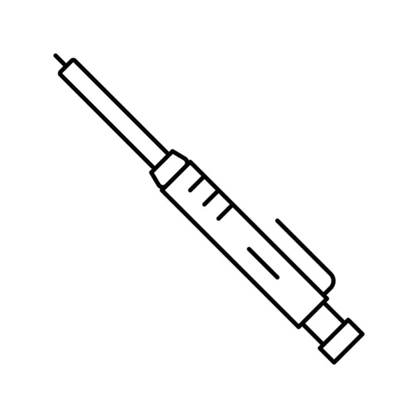 Lápis carpinteiro linha ícone vetor ilustração — Vetor de Stock