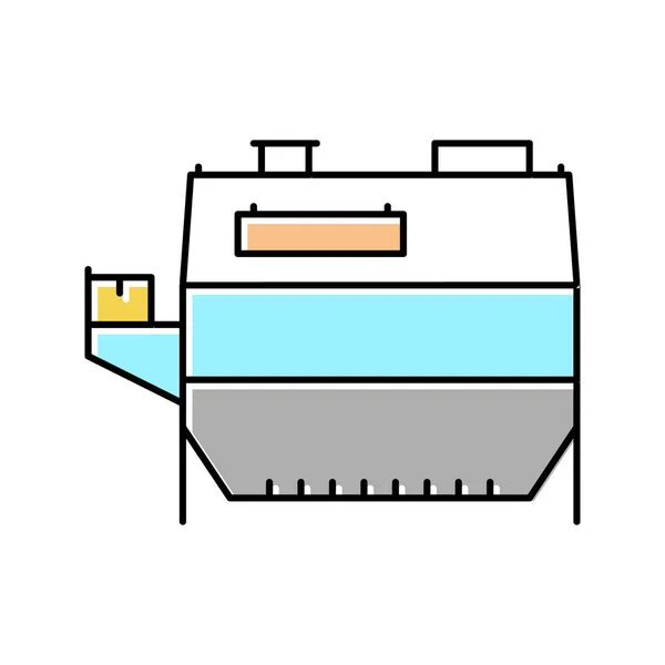 Пшенична машина очищення зерна кольорова іконка Векторна ілюстрація — стоковий вектор