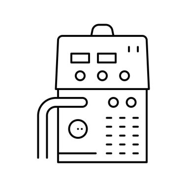 Yarı otomatik aygıt satırı vektör illüstrasyonu