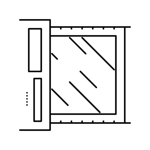 Máquina de fábrica para la línea de producción de vidrio icono vector ilustración — Archivo Imágenes Vectoriales