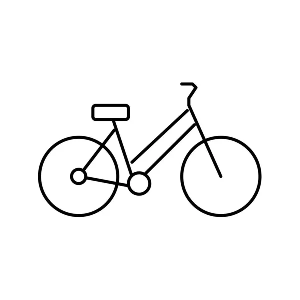 Bicicleta línea de transporte urbano icono vector ilustración — Vector de stock