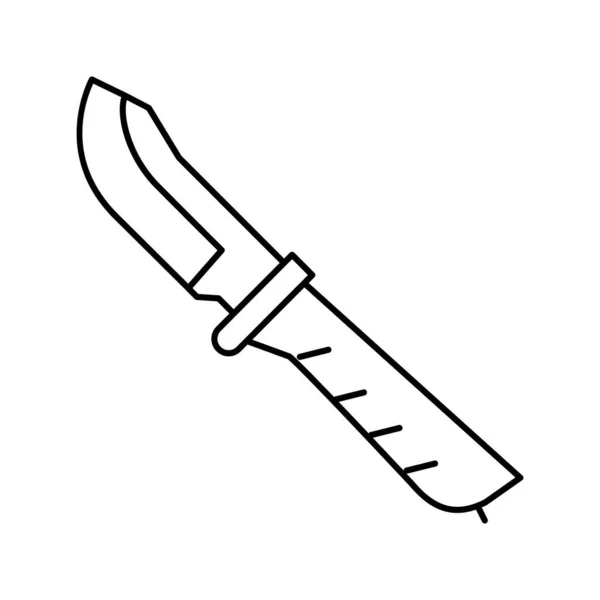 Jakt kniv linje ikon vektor illustration — Stock vektor