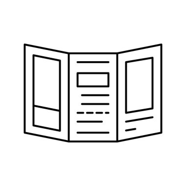 Forum satırı ikon vektör illüstrasyonunun dağıtım broşürü