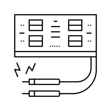 cerrahi doktor ve asistan takım çizgisi vektör çizimi