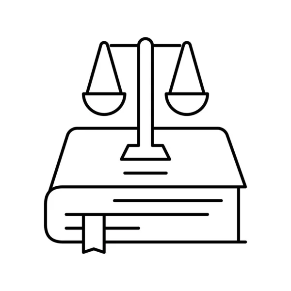 Конституційне право лінія значок Векторні ілюстрації — стоковий вектор